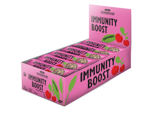 SĖKLŲ BATONĖLIAI "IMMUNITY BOOST", EKOLOGIŠKI, SU ACEROLA, 24 VNT.