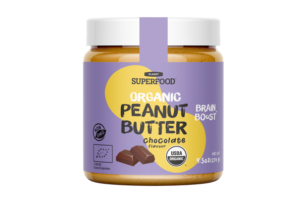 Ekologiškas žemės riešutų kremas su guarana „Brain Boost“