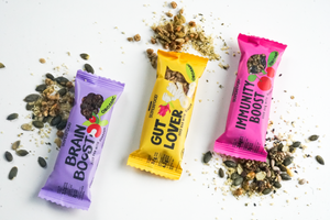 SĖKLŲ BATONĖLIAI "BRAIN BOOST", EKOLOGIŠKI, SU GUARANA, 3 VNT.