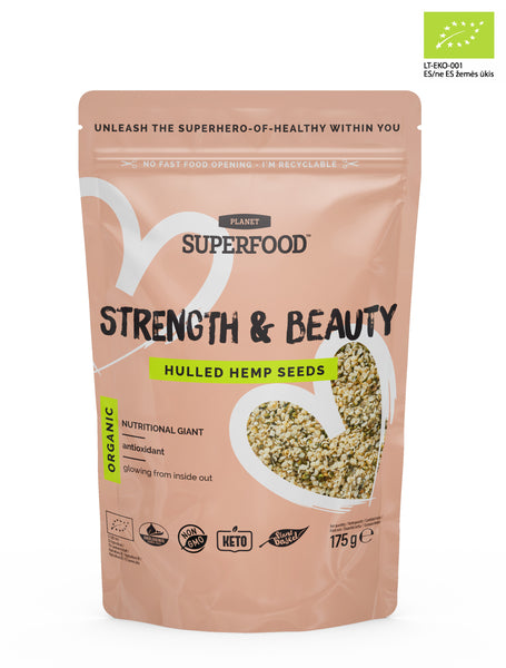 Ekologiškos lukštentos kanapių sėklos