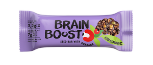 SĖKLŲ BATONĖLIAI "BRAIN BOOST", EKOLOGIŠKI, SU GUARANA, 3 VNT.