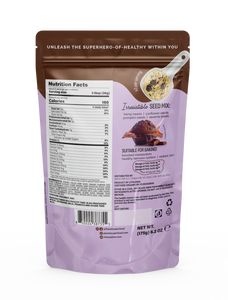 Sėklų mišinys su juoduoju šokoladu ir uogomis